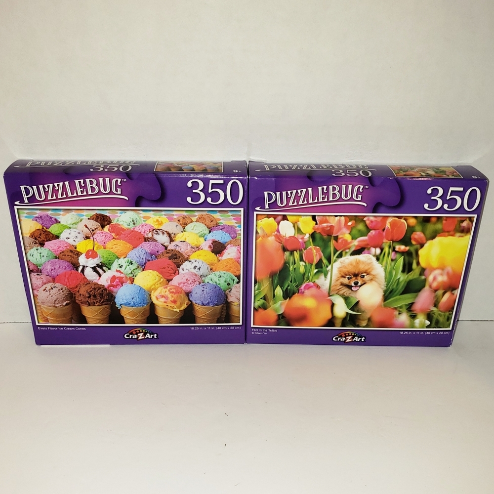 NIB (2) PuzzleBug 350 Piece Puzzles